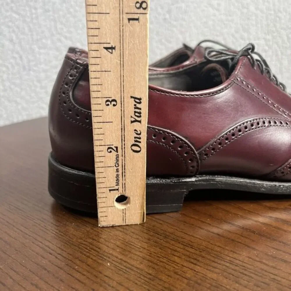 Dexter Oxford Shoes Mens Size 8.5 Red Leather Wingtip Brogue Made in USA Lace Up